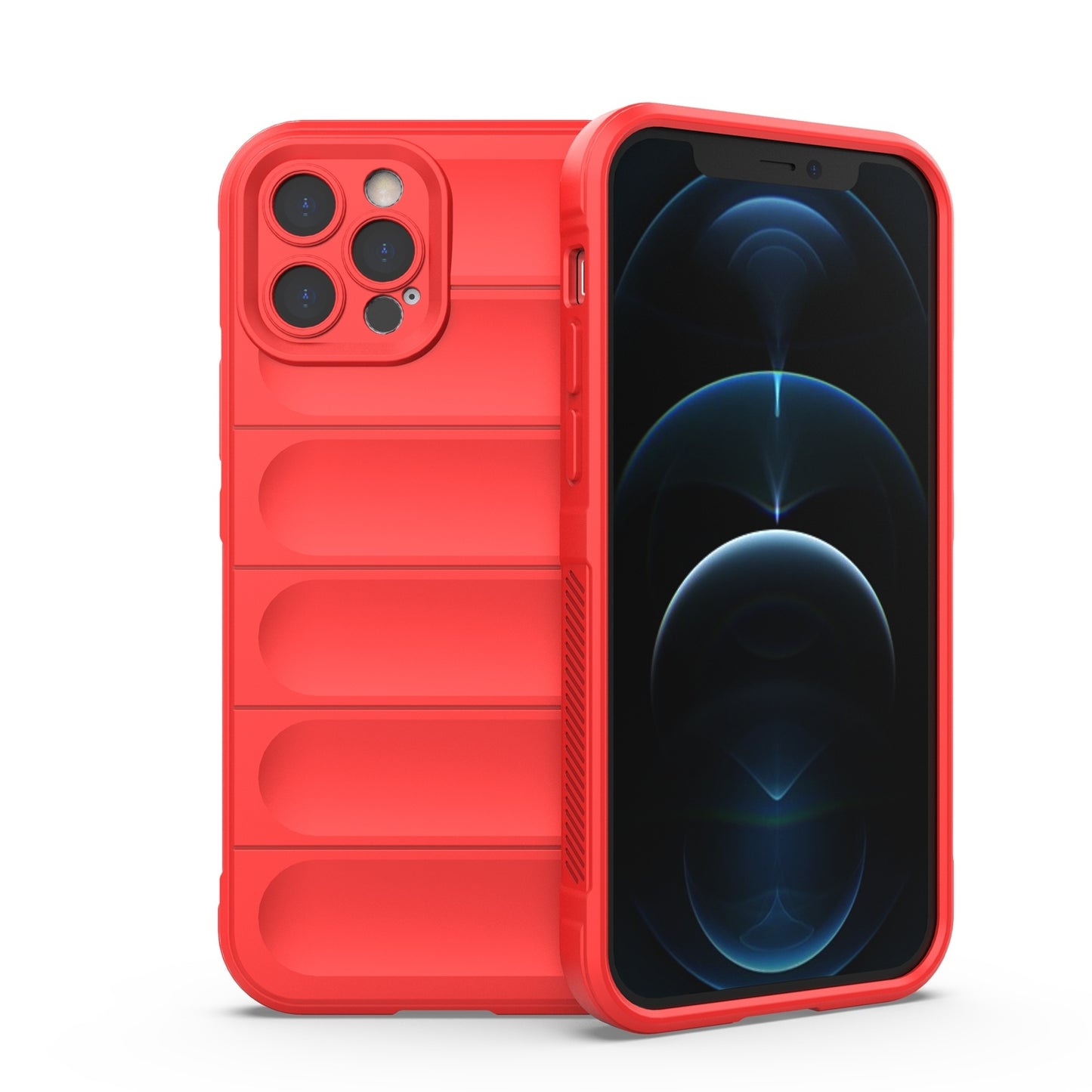 iPhone 12 Pro Magic Shield TPU + Flannel Phone Case: Durable, Non-toxic, Easy Access, Stylish Design