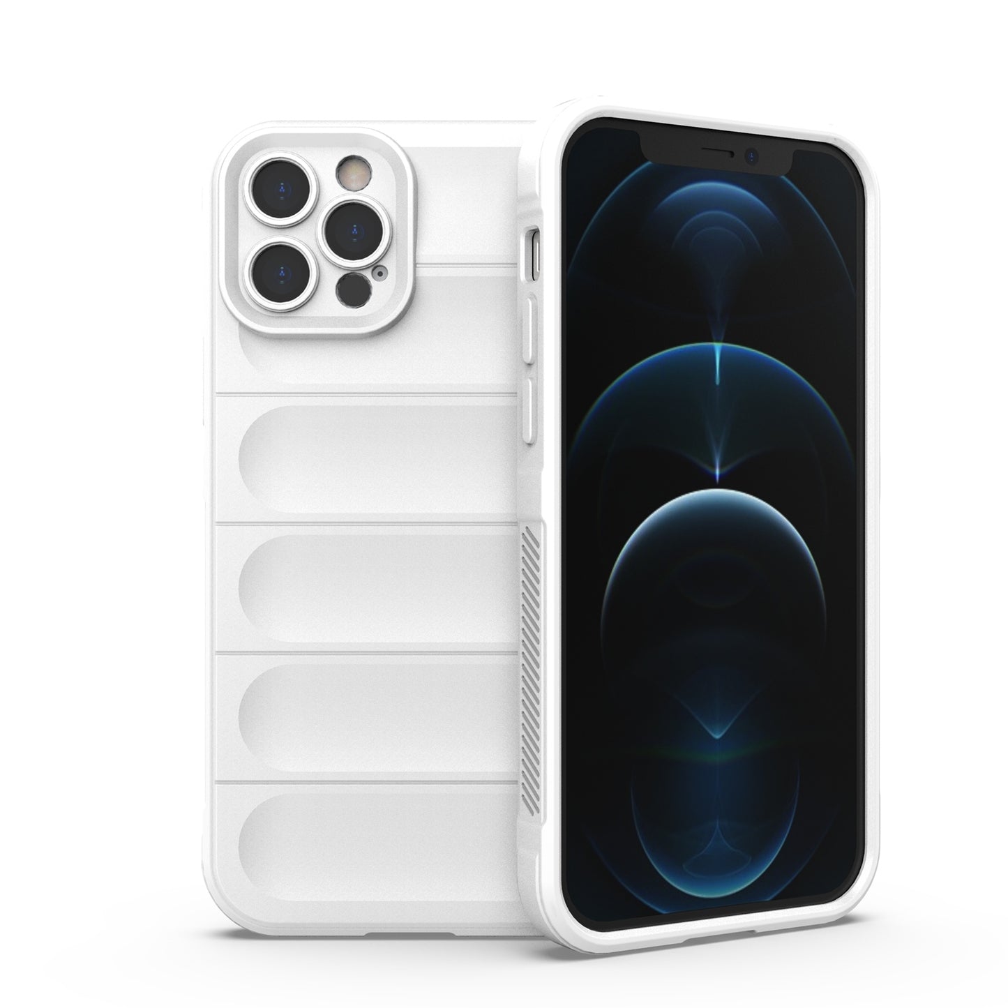 iPhone 12 Pro Magic Shield TPU + Flannel Phone Case: Durable, Non-toxic, Easy Access, Stylish Design