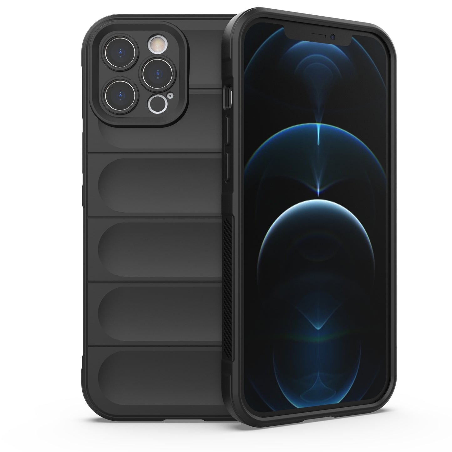 iPhone 12 Pro Max Magic Shield TPU + Flannel Phone Case: Durable, Non-toxic, Easy Access, Stylish Design