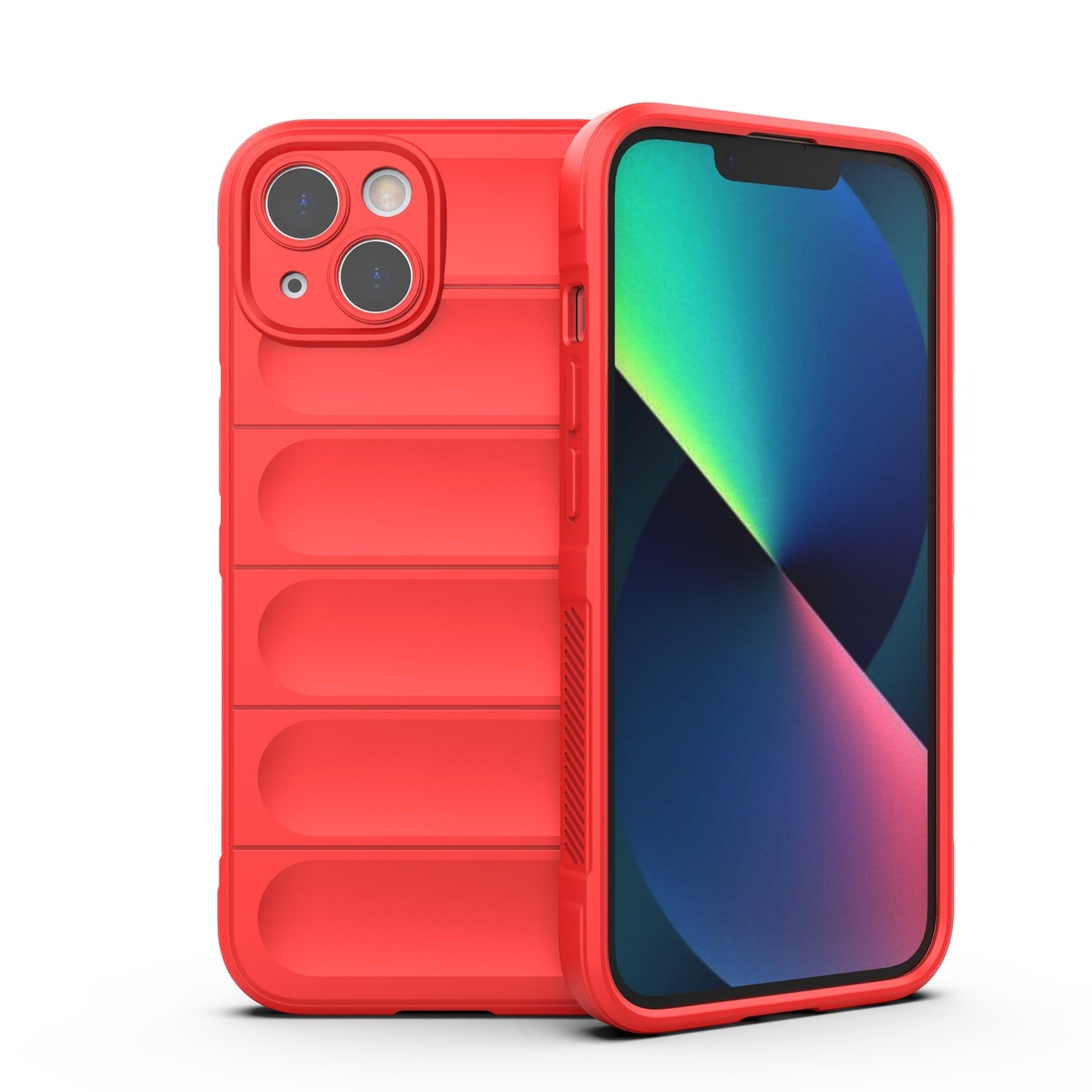 iPhone 13 Magic Shield TPU + Flannel Phone Case: Durable, Non-toxic, Easy Access, Stylish Design