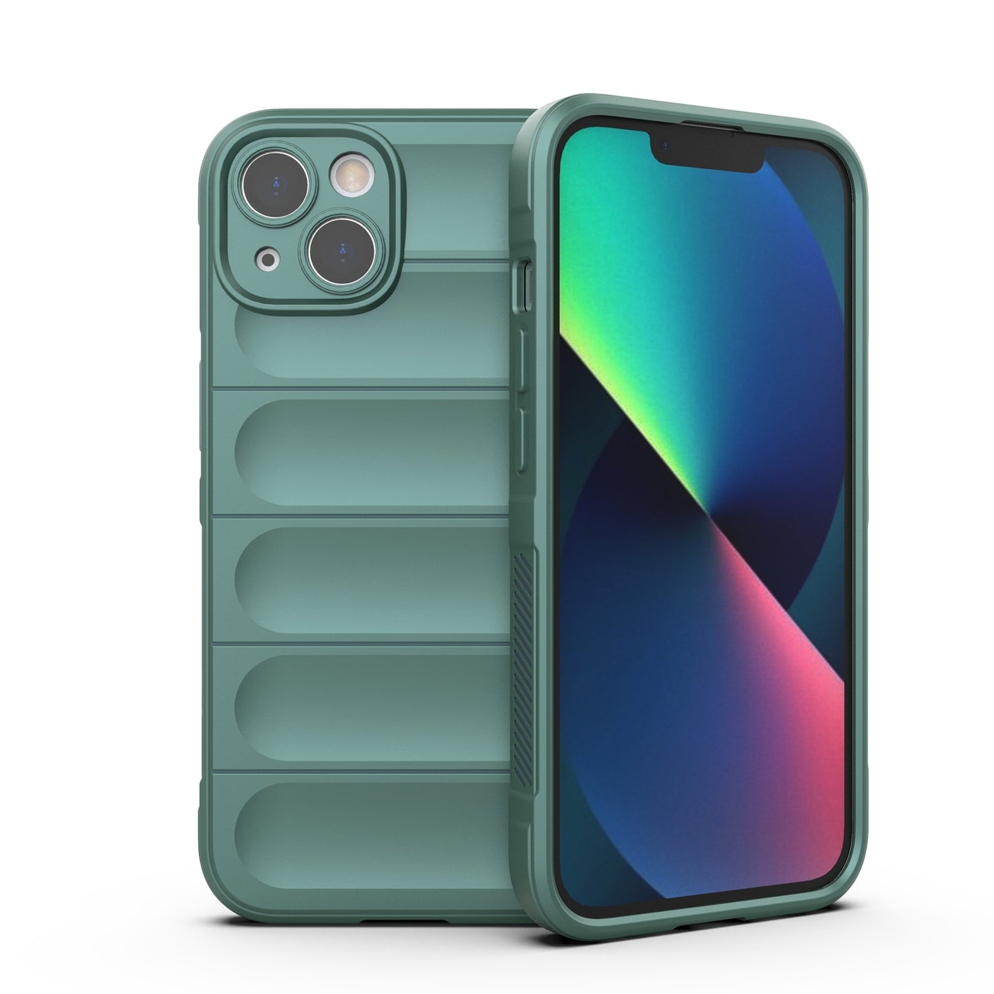 iPhone 13 Magic Shield TPU + Flannel Phone Case: Durable, Non-toxic, Easy Access, Stylish Design