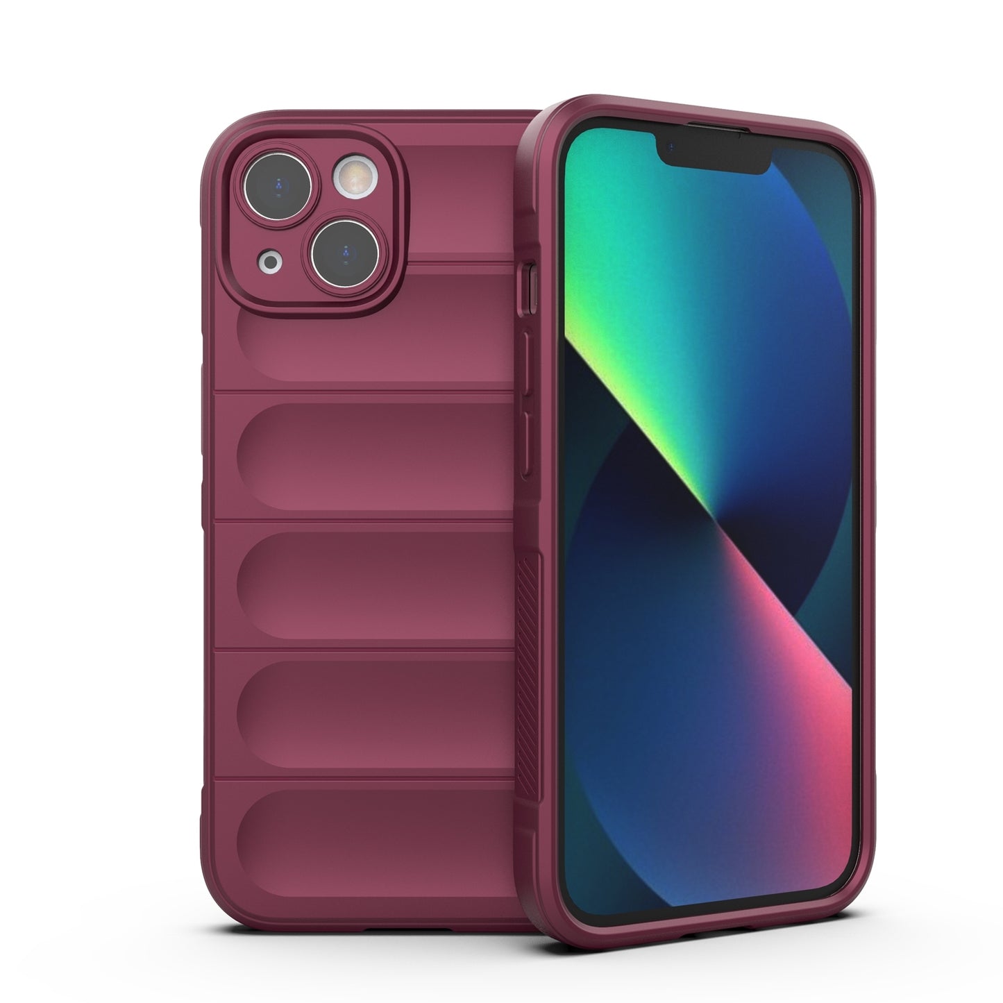 iPhone 13 Magic Shield TPU + Flannel Phone Case: Durable, Non-toxic, Easy Access, Stylish Design