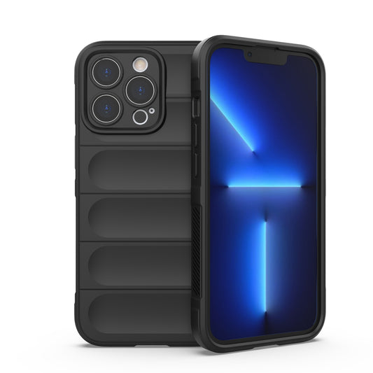 iPhone 13 Pro Magic Shield TPU + Flannel Phone Case: Durable, Non-toxic, Easy Access, Stylish Design