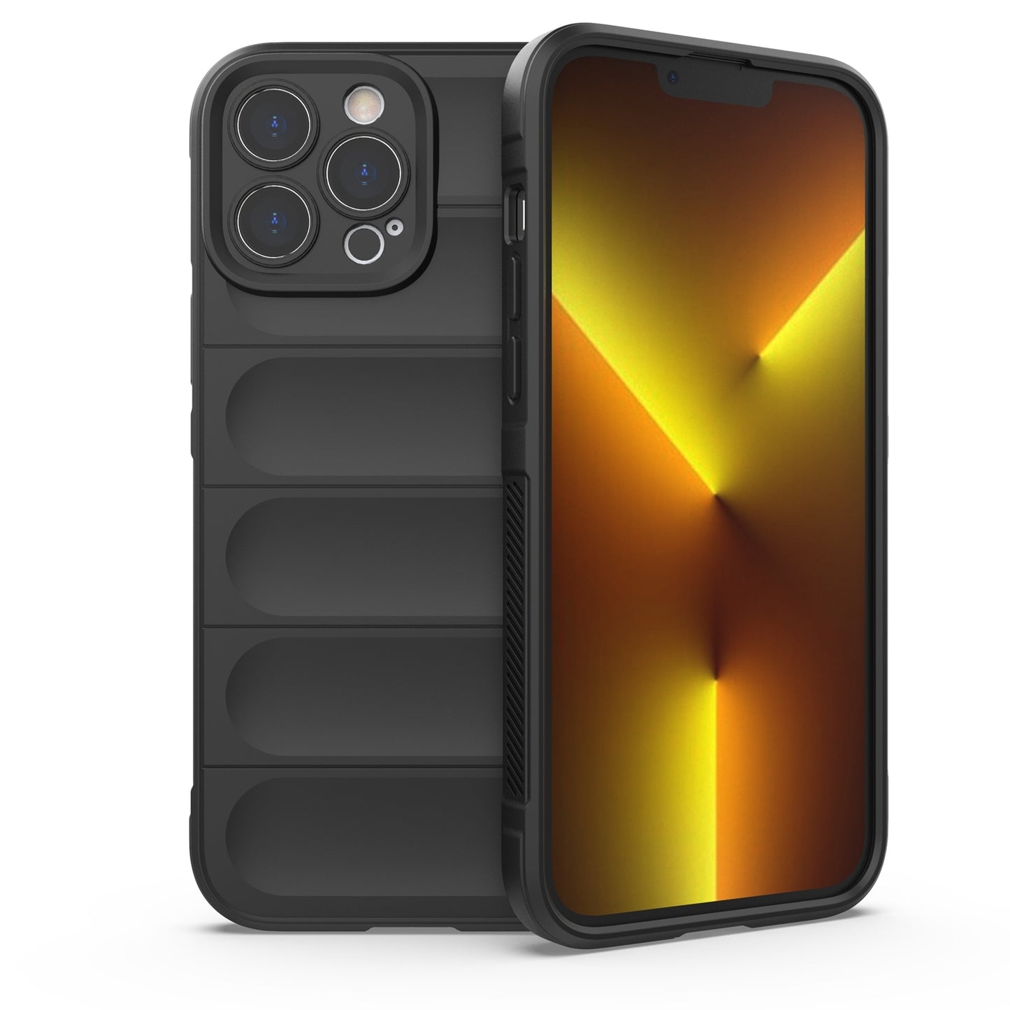 iPhone 13 Pro Max Magic Shield TPU + Flannel Phone Case: Durable, Non-toxic, Easy Access, Stylish Design
