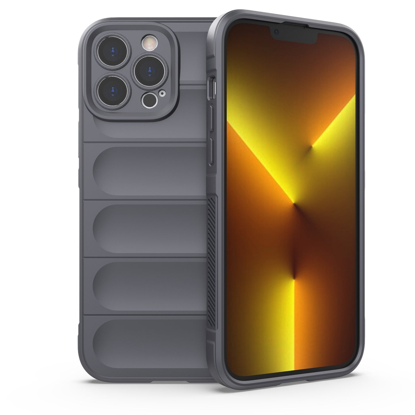 iPhone 13 Pro Max Magic Shield TPU + Flannel Phone Case: Durable, Non-toxic, Easy Access, Stylish Design