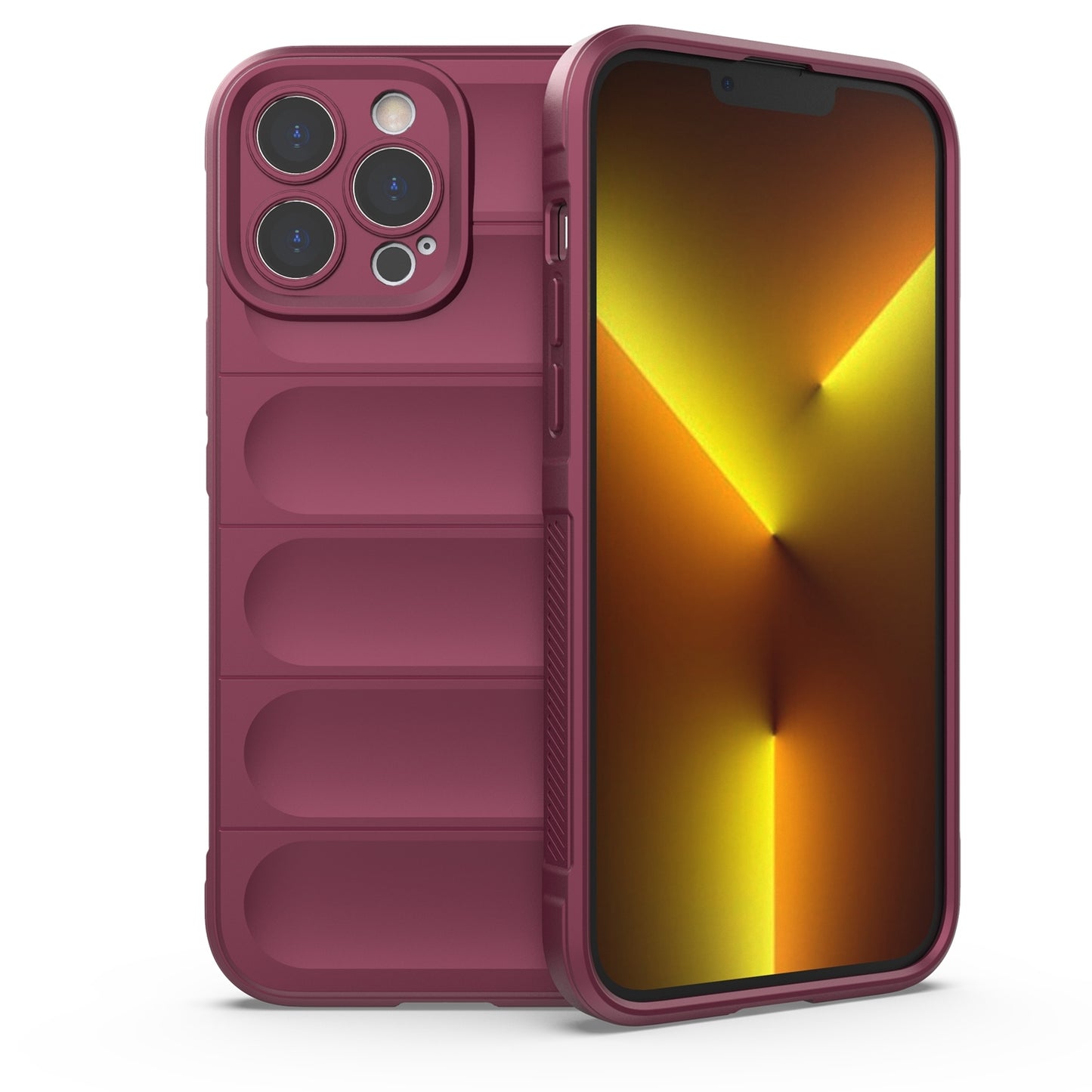 iPhone 13 Pro Max Magic Shield TPU + Flannel Phone Case: Durable, Non-toxic, Easy Access, Stylish Design