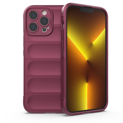 iPhone 13 Pro Max Magic Shield TPU + Flannel Phone Case: Durable, Non-toxic, Easy Access, Stylish Design
