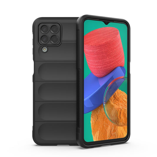 Samsung Galaxy M33 5G Magic Shield TPU + Flannel Phone Case: Durable, Non-toxic, Easy Access, Stylish Design