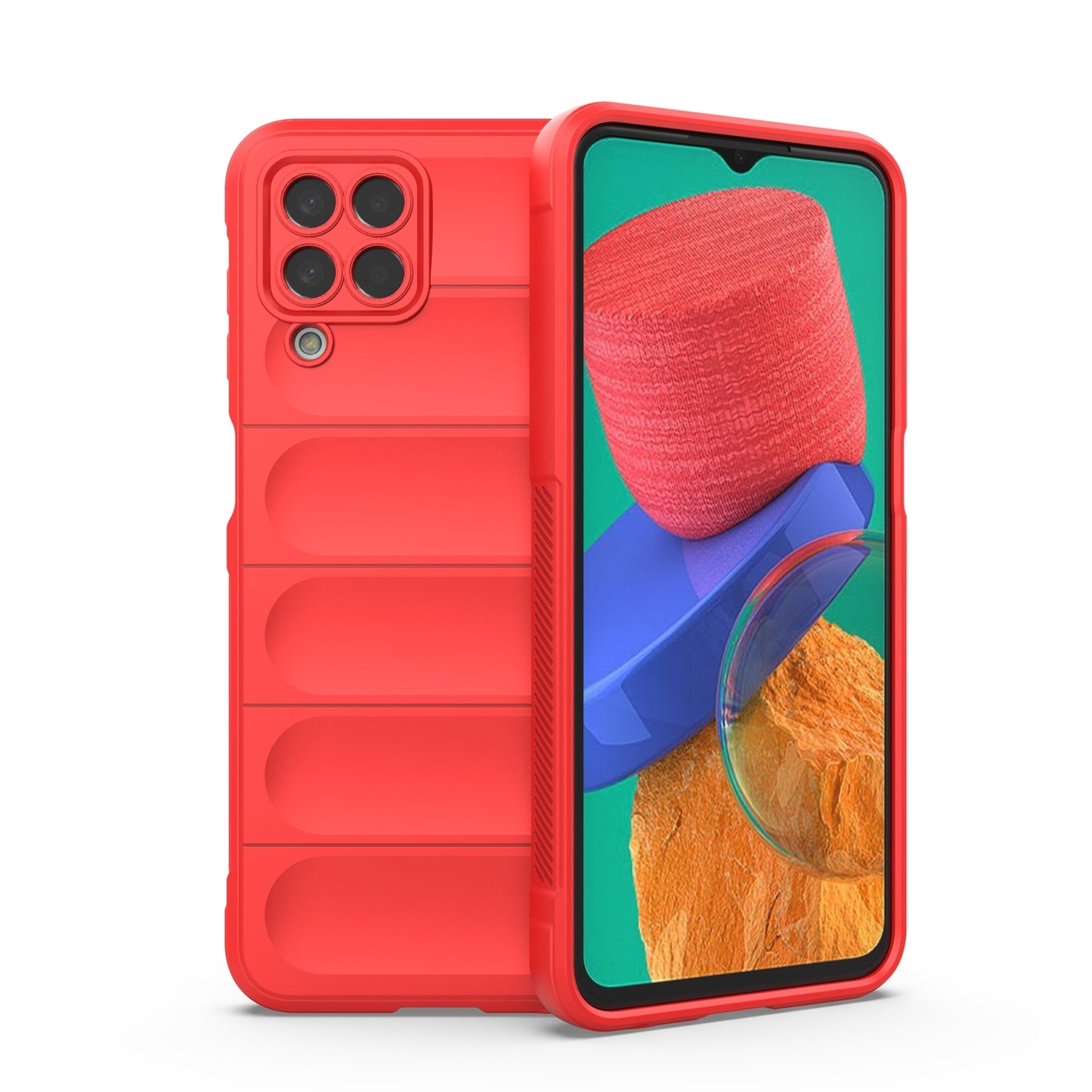 Samsung Galaxy M33 5G Magic Shield TPU + Flannel Phone Case: Durable, Non-toxic, Easy Access, Stylish Design
