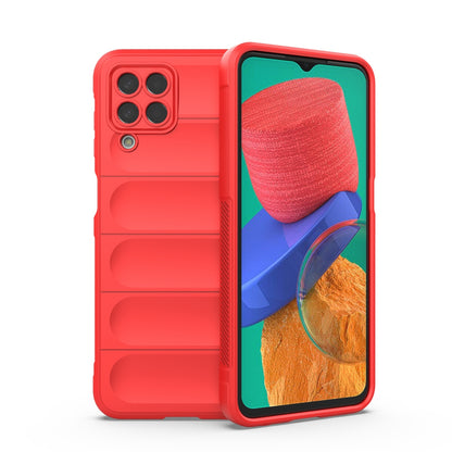 Samsung Galaxy M33 5G Magic Shield TPU + Flannel Phone Case: Durable, Non-toxic, Easy Access, Stylish Design