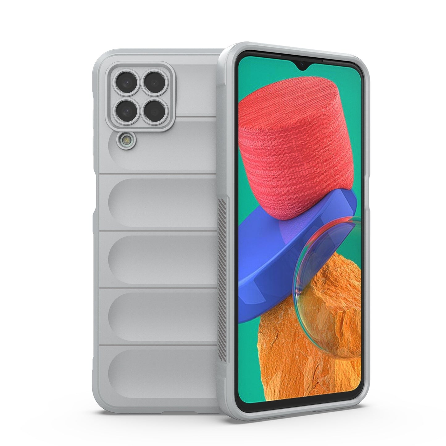 Samsung Galaxy M33 5G Magic Shield TPU + Flannel Phone Case: Durable, Non-toxic, Easy Access, Stylish Design