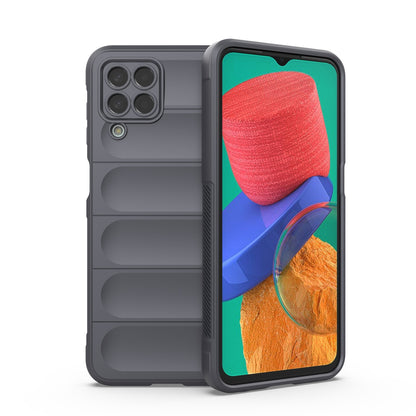 Samsung Galaxy M33 5G Magic Shield TPU + Flannel Phone Case: Durable, Non-toxic, Easy Access, Stylish Design