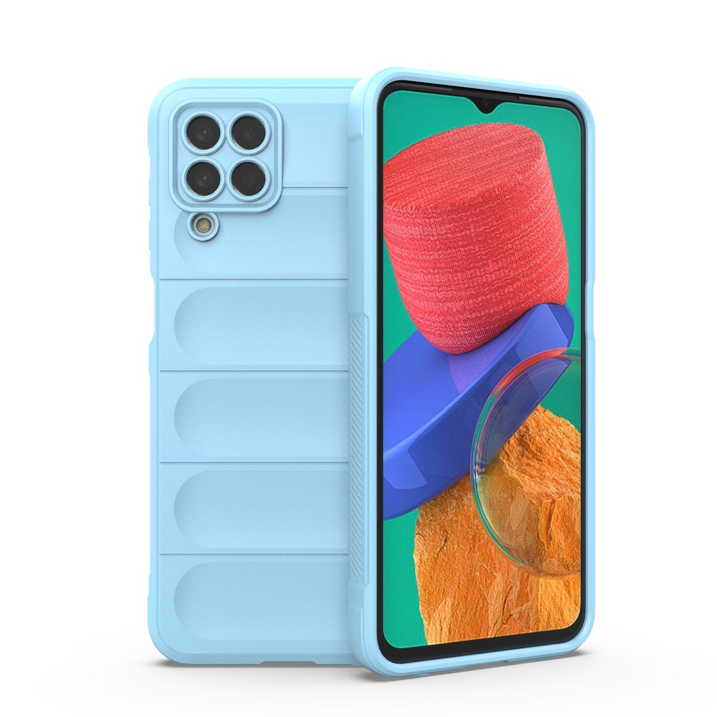 Samsung Galaxy M33 5G Magic Shield TPU + Flannel Phone Case: Durable, Non-toxic, Easy Access, Stylish Design