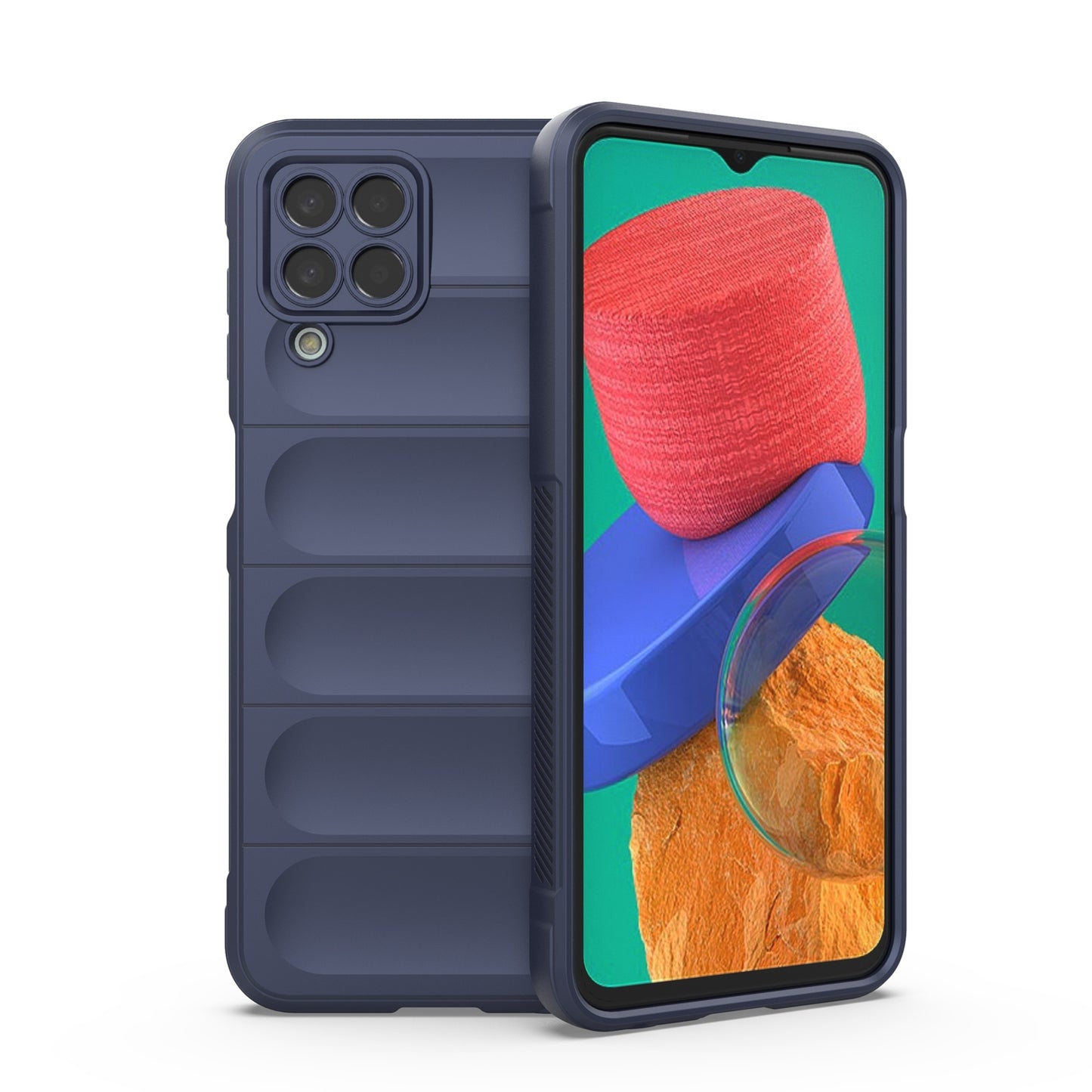 Samsung Galaxy M33 5G Magic Shield TPU + Flannel Phone Case: Durable, Non-toxic, Easy Access, Stylish Design