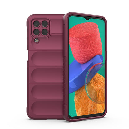 Samsung Galaxy M33 5G Magic Shield TPU + Flannel Phone Case: Durable, Non-toxic, Easy Access, Stylish Design