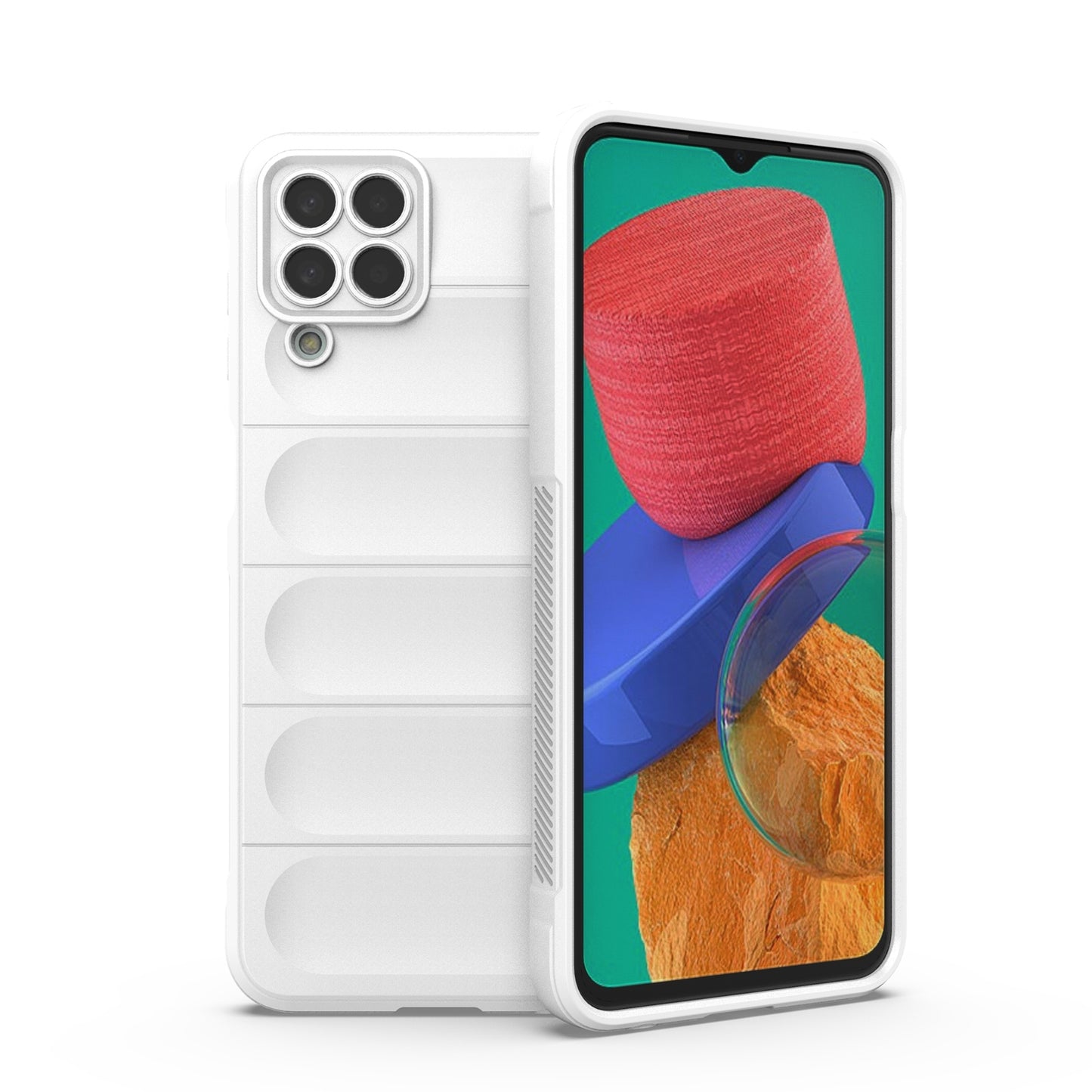 Samsung Galaxy M33 5G Magic Shield TPU + Flannel Phone Case: Durable, Non-toxic, Easy Access, Stylish Design