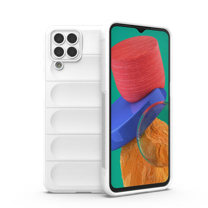 Samsung Galaxy M33 5G Magic Shield TPU + Flannel Phone Case: Durable, Non-toxic, Easy Access, Stylish Design