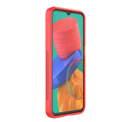 Samsung Galaxy M33 5G Magic Shield TPU + Flannel Phone Case: Durable, Non-toxic, Easy Access, Stylish Design