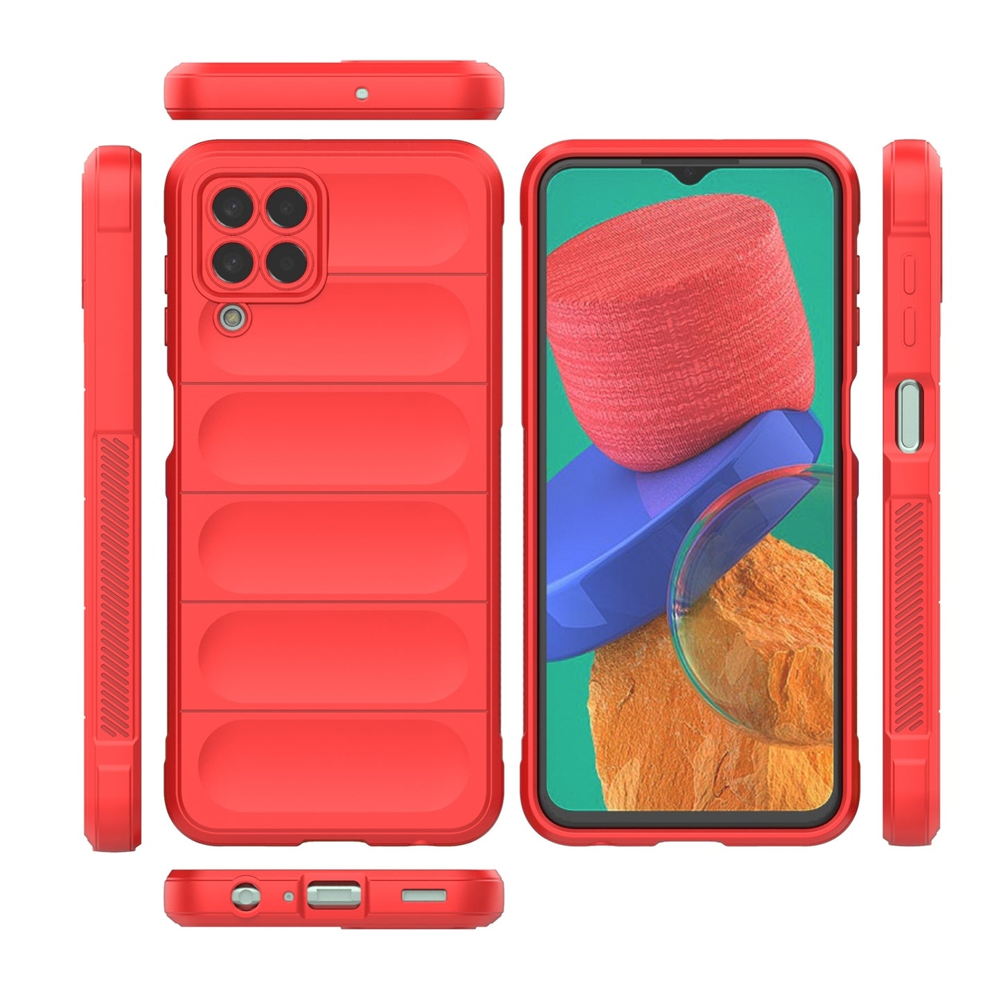 Samsung Galaxy M33 5G Magic Shield TPU + Flannel Phone Case: Durable, Non-toxic, Easy Access, Stylish Design