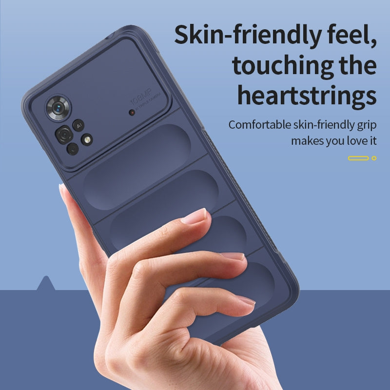 Xiaomi Poco X4 Pro 5G Magic Shield TPU + Flannel Phone Case: Durable, Non-toxic, Easy Access, Stylish Design