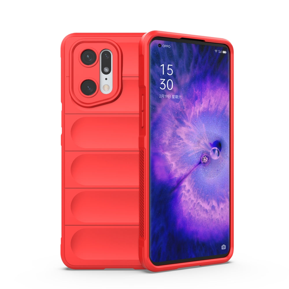 OPPO Find X5 Pro Magic Shield TPU + Flannel Phone Case: Durable, Non-toxic, Easy Access, Stylish Design