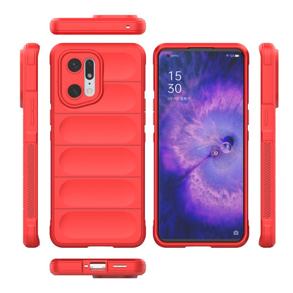 OPPO Find X5 Pro Magic Shield TPU + Flannel Phone Case: Durable, Non-toxic, Easy Access, Stylish Design