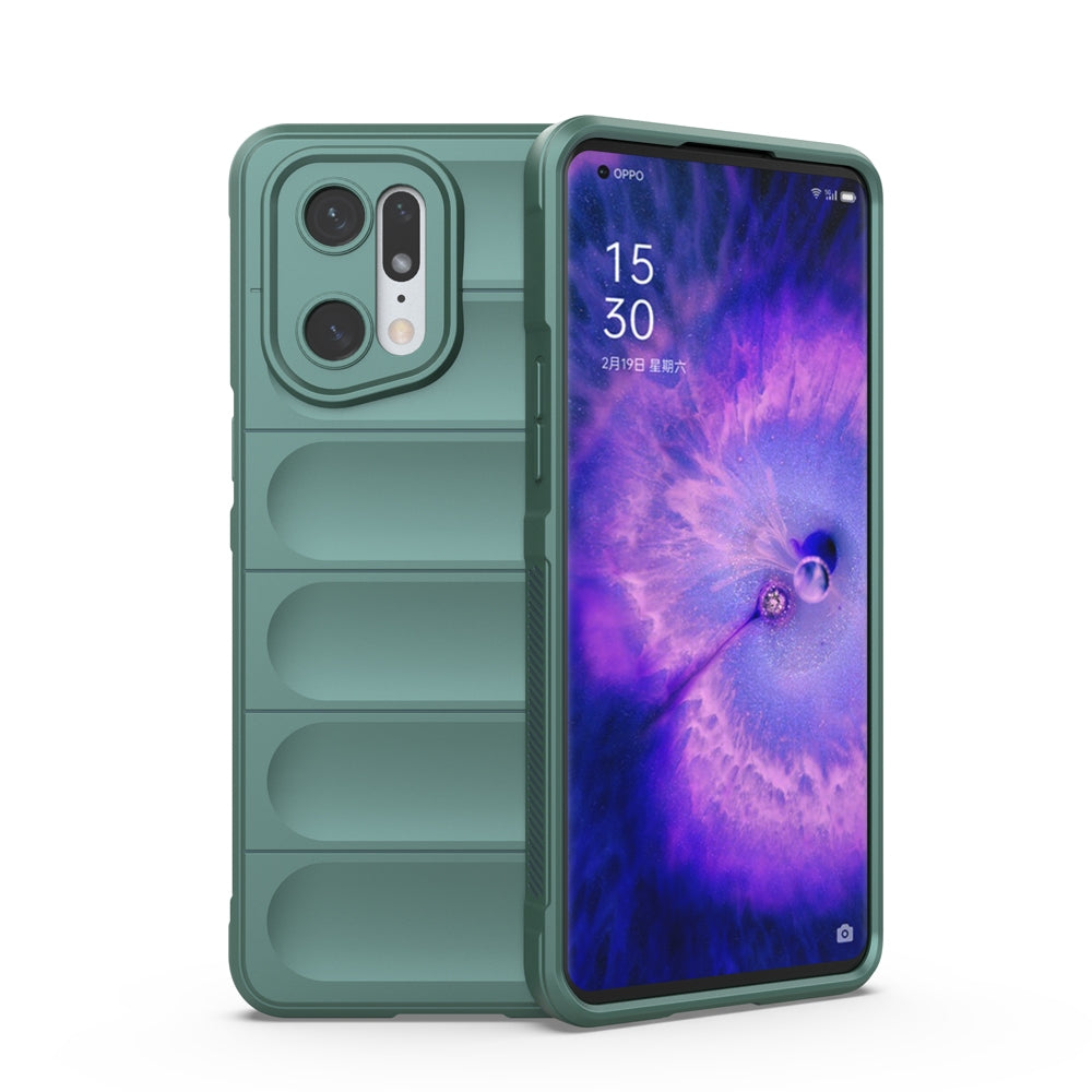 OPPO Find X5 Pro Magic Shield TPU + Flannel Phone Case: Durable, Non-toxic, Easy Access, Stylish Design