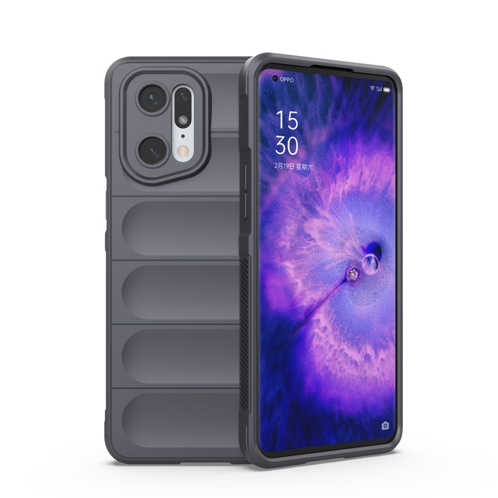 OPPO Find X5 Pro Magic Shield TPU + Flannel Phone Case: Durable, Non-toxic, Easy Access, Stylish Design