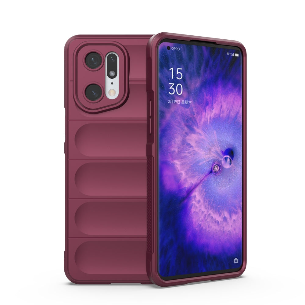 OPPO Find X5 Pro Magic Shield TPU + Flannel Phone Case: Durable, Non-toxic, Easy Access, Stylish Design
