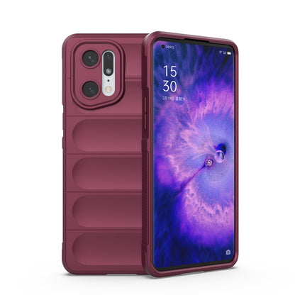 OPPO Find X5 Pro Magic Shield TPU + Flannel Phone Case: Durable, Non-toxic, Easy Access, Stylish Design