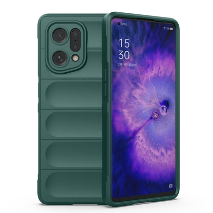 OPPO Find X5 Magic Shield TPU + Flannel Phone Case: Durable, Non-toxic, Easy Access, Stylish Design