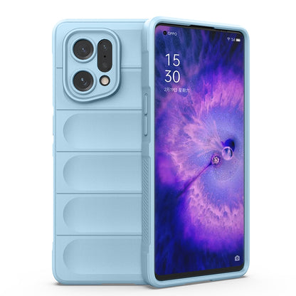 OPPO Find X5 Magic Shield TPU + Flannel Phone Case: Durable, Non-toxic, Easy Access, Stylish Design