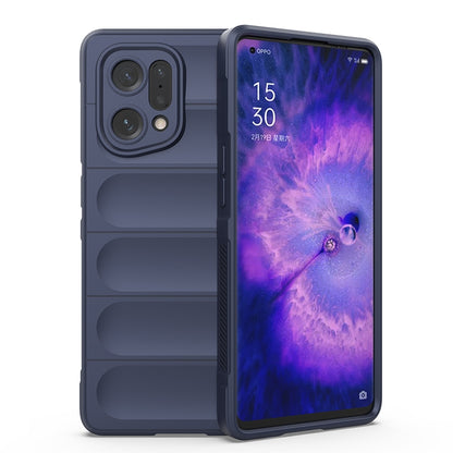 OPPO Find X5 Magic Shield TPU + Flannel Phone Case: Durable, Non-toxic, Easy Access, Stylish Design