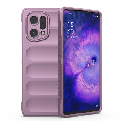 OPPO Find X5 Magic Shield TPU + Flannel Phone Case: Durable, Non-toxic, Easy Access, Stylish Design