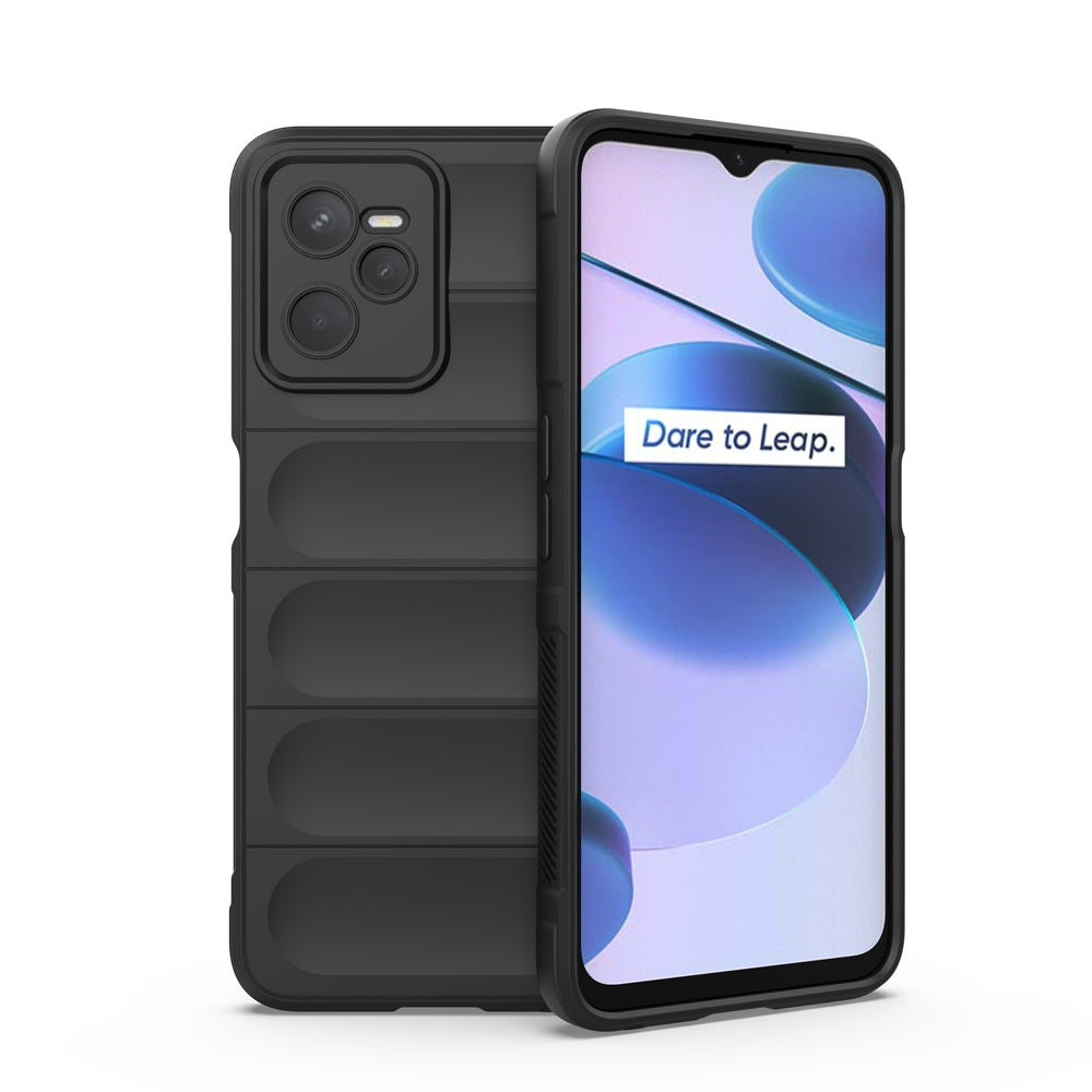 OPPO Realme C35 Magic Shield TPU + Flannel Phone Case: Durable, Non-toxic, Easy Access, Stylish Design