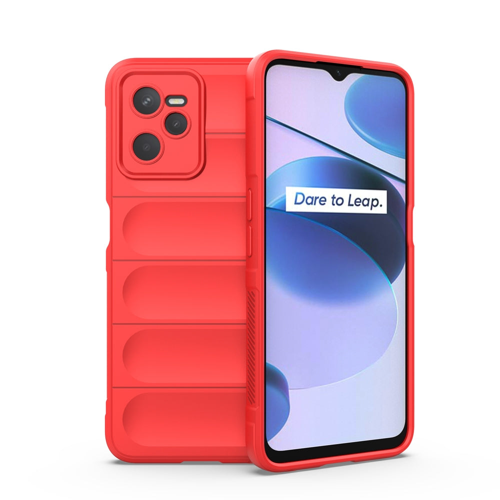 OPPO Realme C35 Magic Shield TPU + Flannel Phone Case: Durable, Non-toxic, Easy Access, Stylish Design