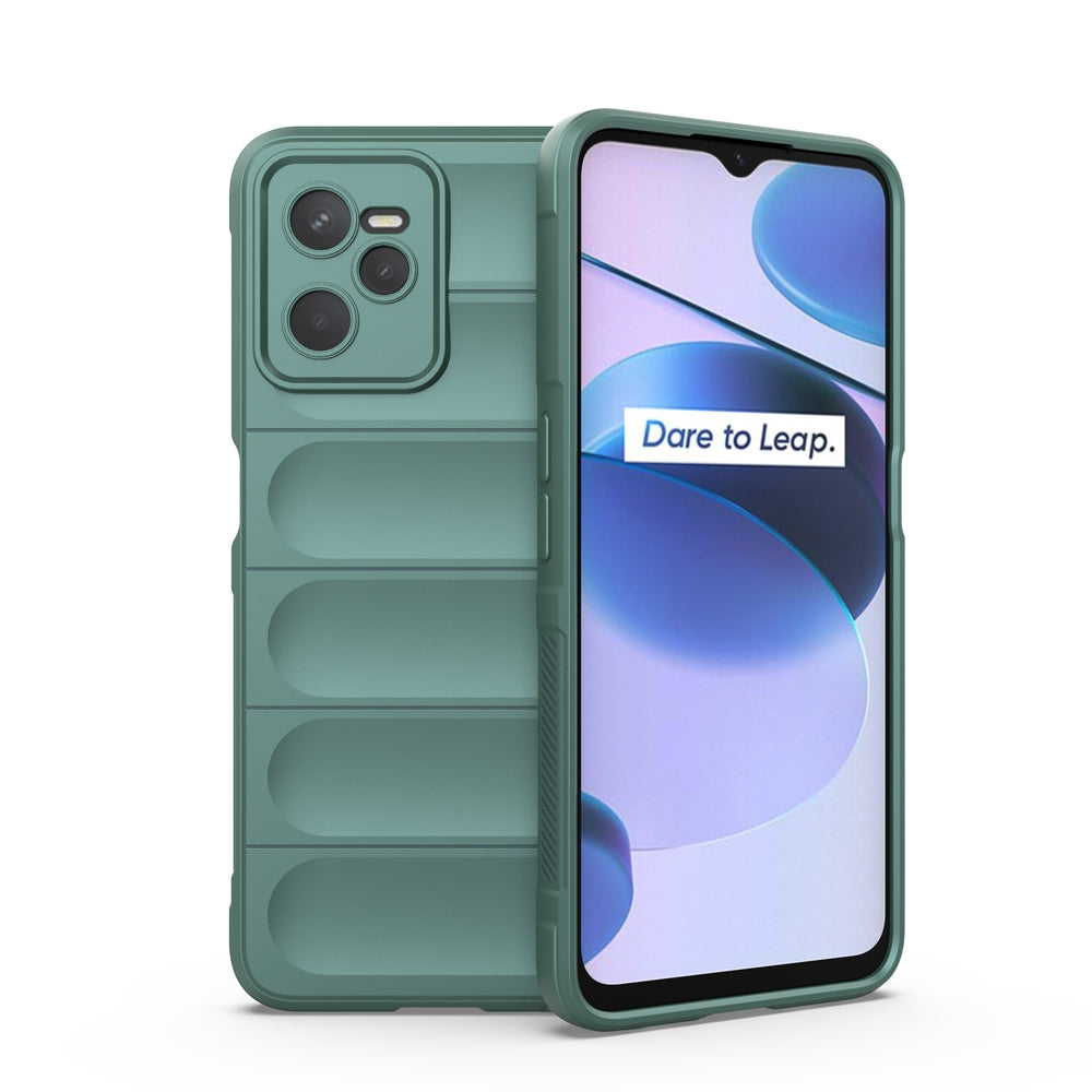 OPPO Realme C35 Magic Shield TPU + Flannel Phone Case: Durable, Non-toxic, Easy Access, Stylish Design
