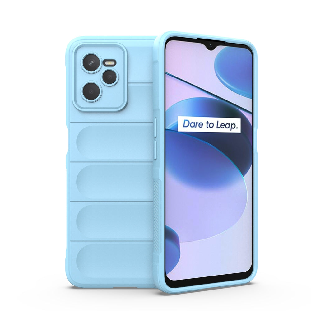 OPPO Realme C35 Magic Shield TPU + Flannel Phone Case: Durable, Non-toxic, Easy Access, Stylish Design