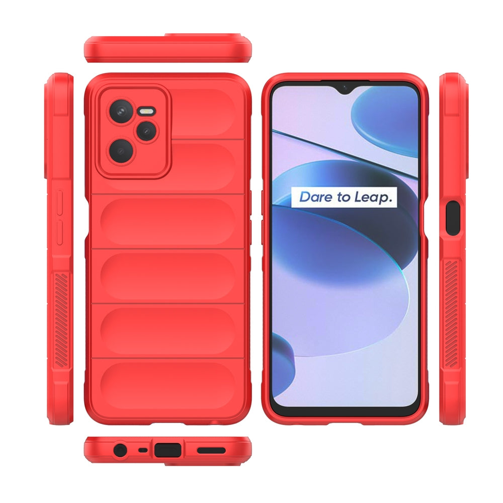OPPO Realme C35 Magic Shield TPU + Flannel Phone Case: Durable, Non-toxic, Easy Access, Stylish Design