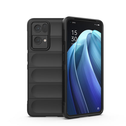 OPPO Reno7 Pro 5G Magic Shield TPU + Flannel Phone Case: Durable, Non-toxic, Easy Access, Stylish Design