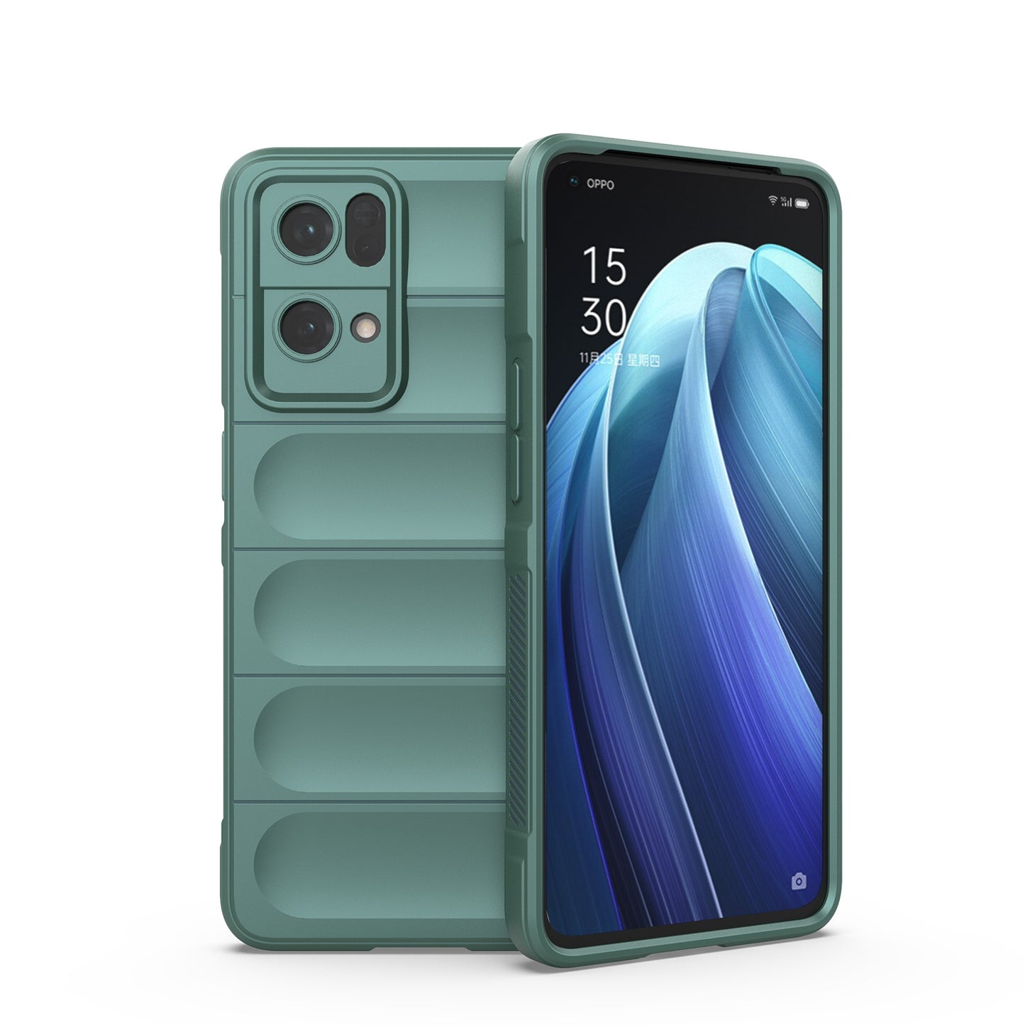 OPPO Reno7 Pro 5G Magic Shield TPU + Flannel Phone Case: Durable, Non-toxic, Easy Access, Stylish Design