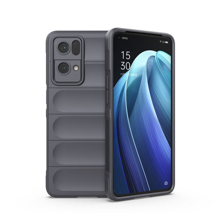 OPPO Reno7 Pro 5G Magic Shield TPU + Flannel Phone Case: Durable, Non-toxic, Easy Access, Stylish Design