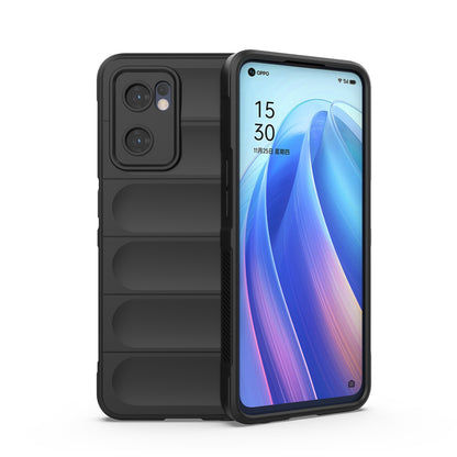 OPPO Find X5 Lite Magic Shield TPU + Flannel Phone Case: Durable, Non-toxic, Easy Access, Stylish Design