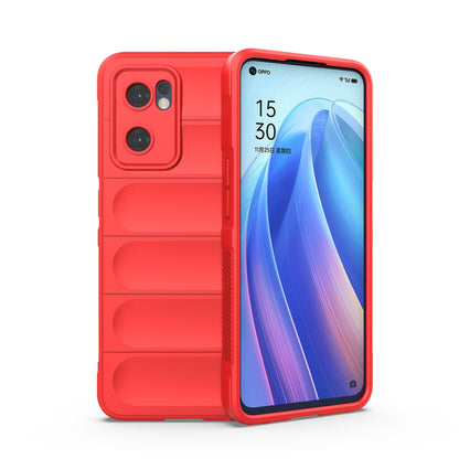 OPPO Reno7 5G Global Magic Shield TPU + Flannel Phone Case: Durable, Non-toxic, Easy Access, Stylish Design