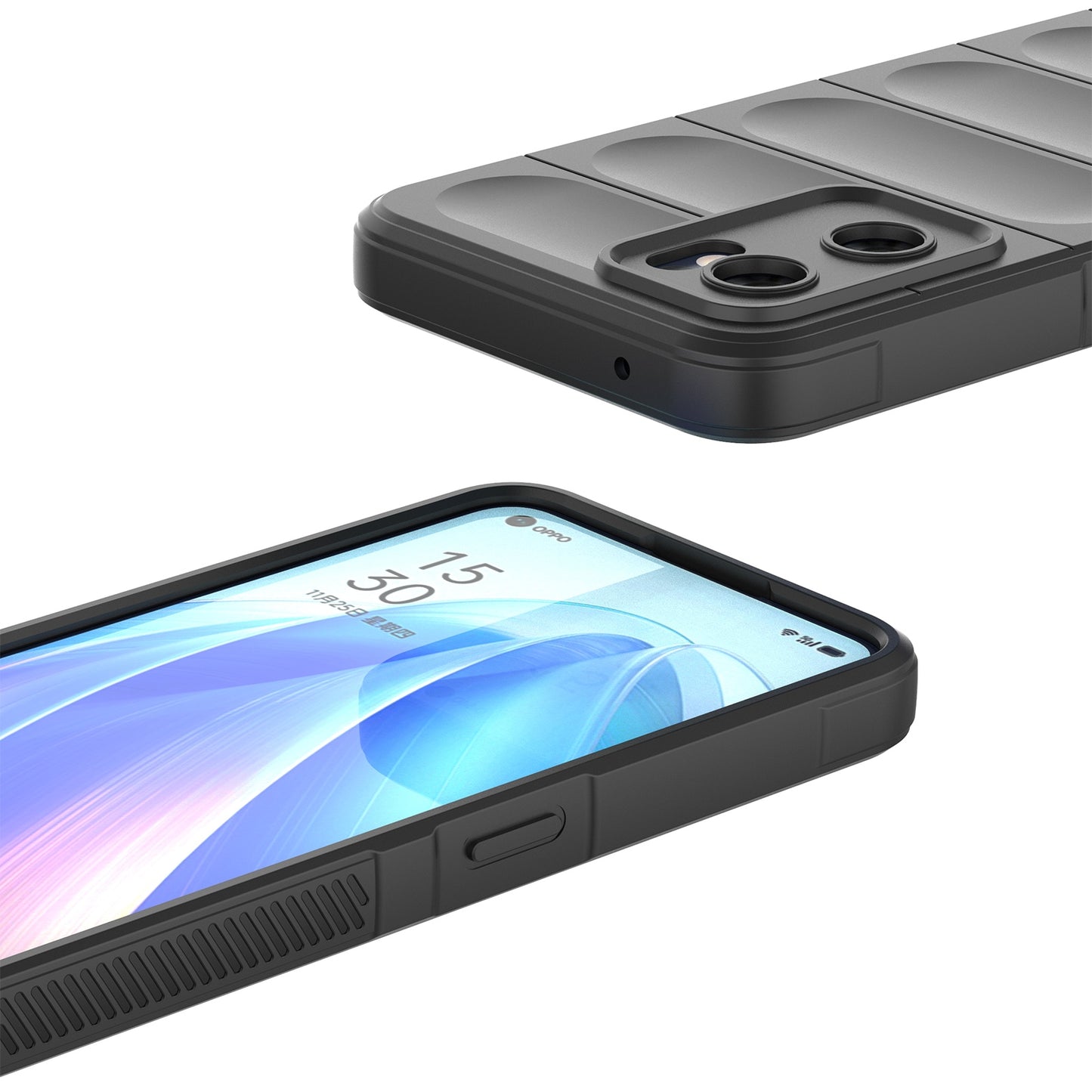 OPPO Reno7 5G Global Magic Shield TPU + Flannel Phone Case: Durable, Non-toxic, Easy Access, Stylish Design