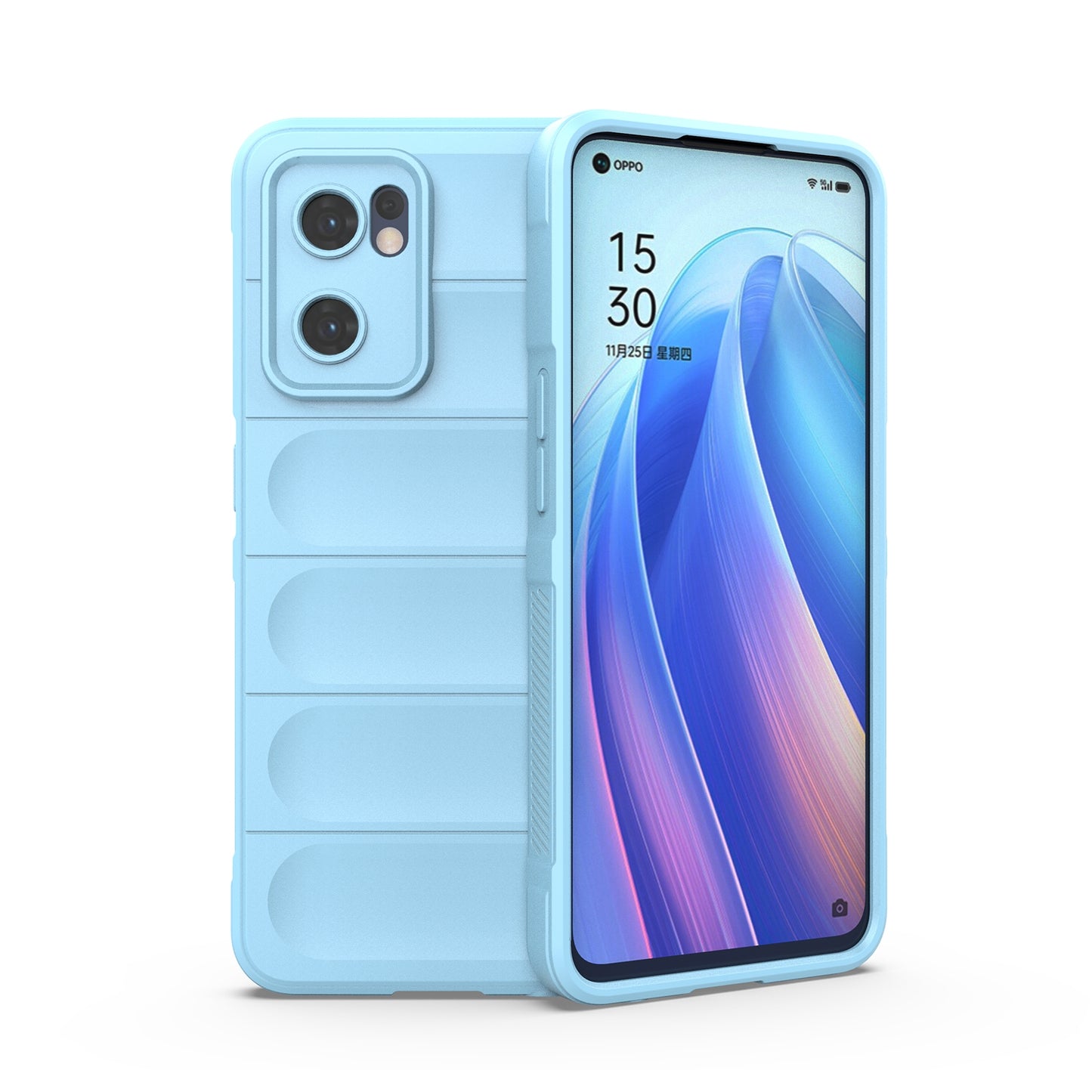 OPPO Reno7 5G Global Magic Shield TPU + Flannel Phone Case: Durable, Non-toxic, Easy Access, Stylish Design