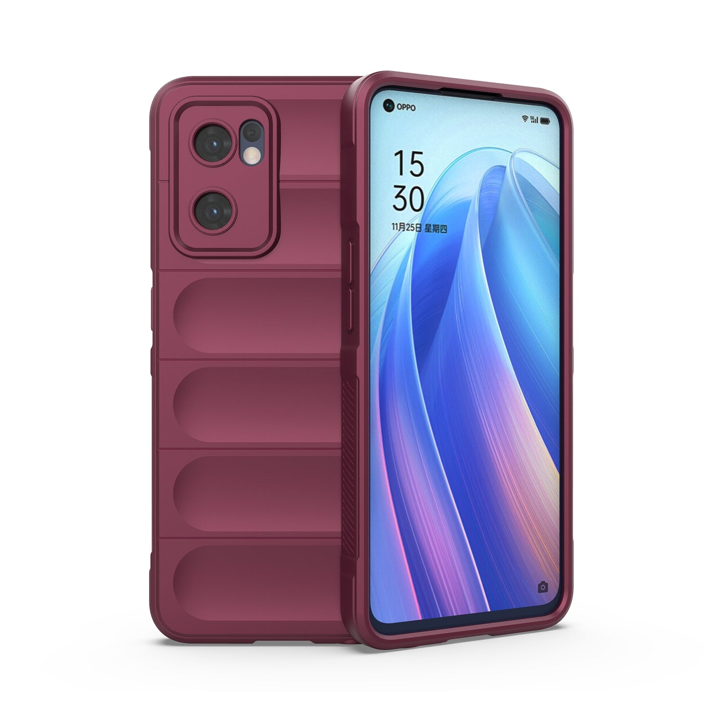OPPO Reno7 5G Global Magic Shield TPU + Flannel Phone Case: Durable, Non-toxic, Easy Access, Stylish Design