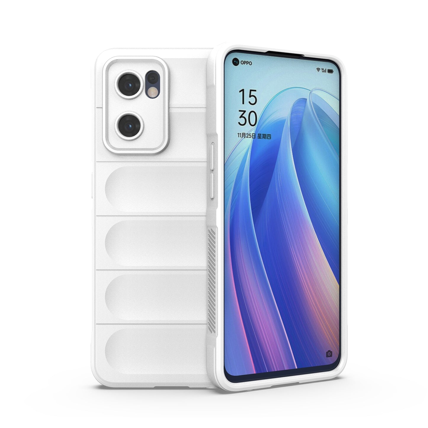 OPPO Find X5 Lite Magic Shield TPU + Flannel Phone Case: Durable, Non-toxic, Easy Access, Stylish Design
