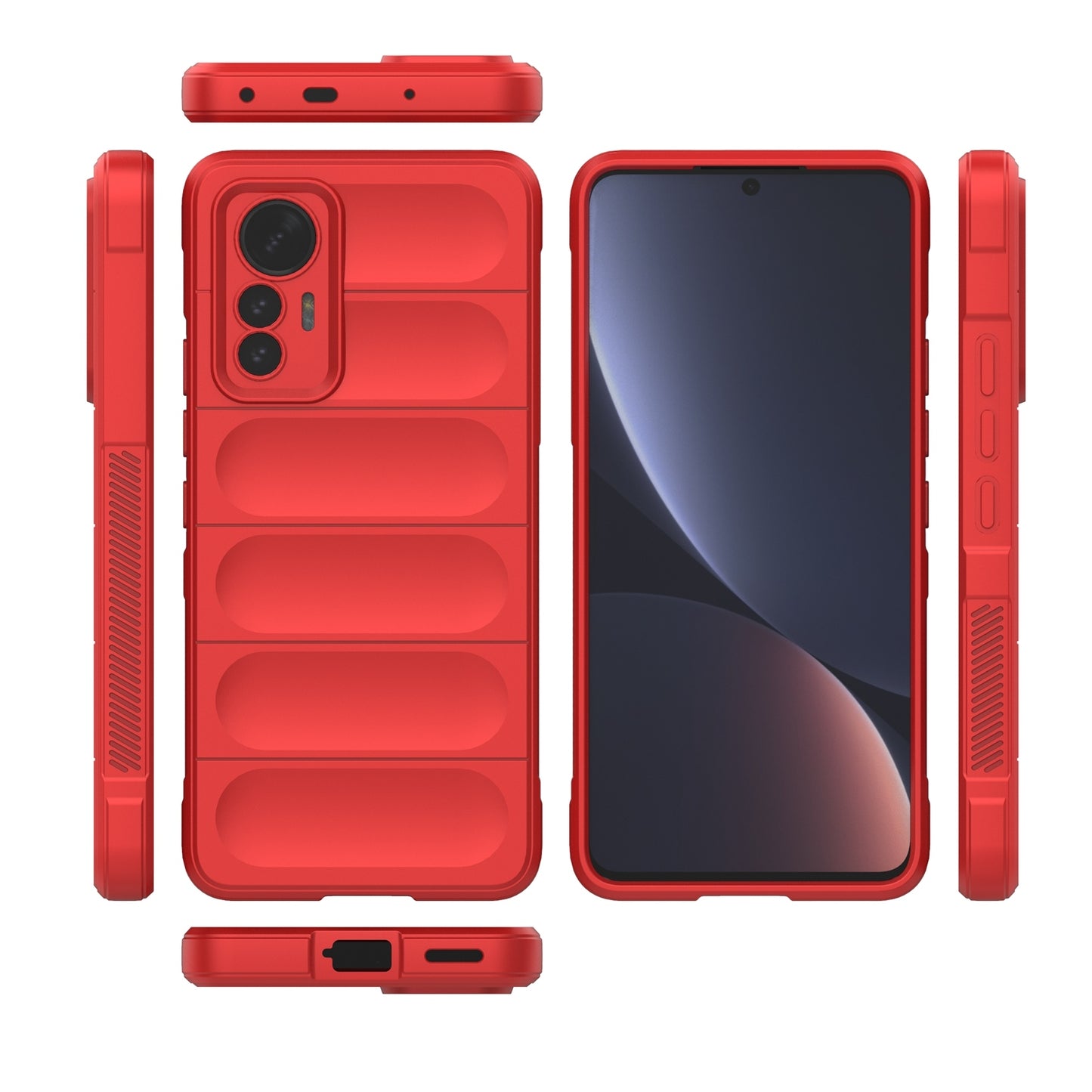 Xiaomi 12 Lite Magic Shield TPU + Flannel Phone Case: Durable, Non-toxic, Easy Access, Stylish Design