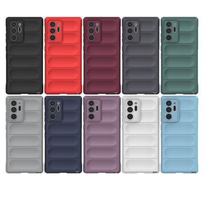 Samsung Galaxy Note20 Ultra Magic Shield TPU + Flannel Phone Case: Durable, Non-toxic, Easy Access, Stylish Design